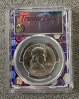1954 D 50C PCGS MS63FBL Silver Franklin Half Dollar 50 Cents Trader Bea Purple