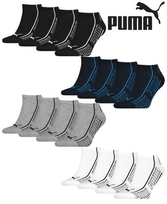 PUMA Sneaker-Socken Trainer Unisex Sport Knöchel Kurzschaft Liners 4 Paar