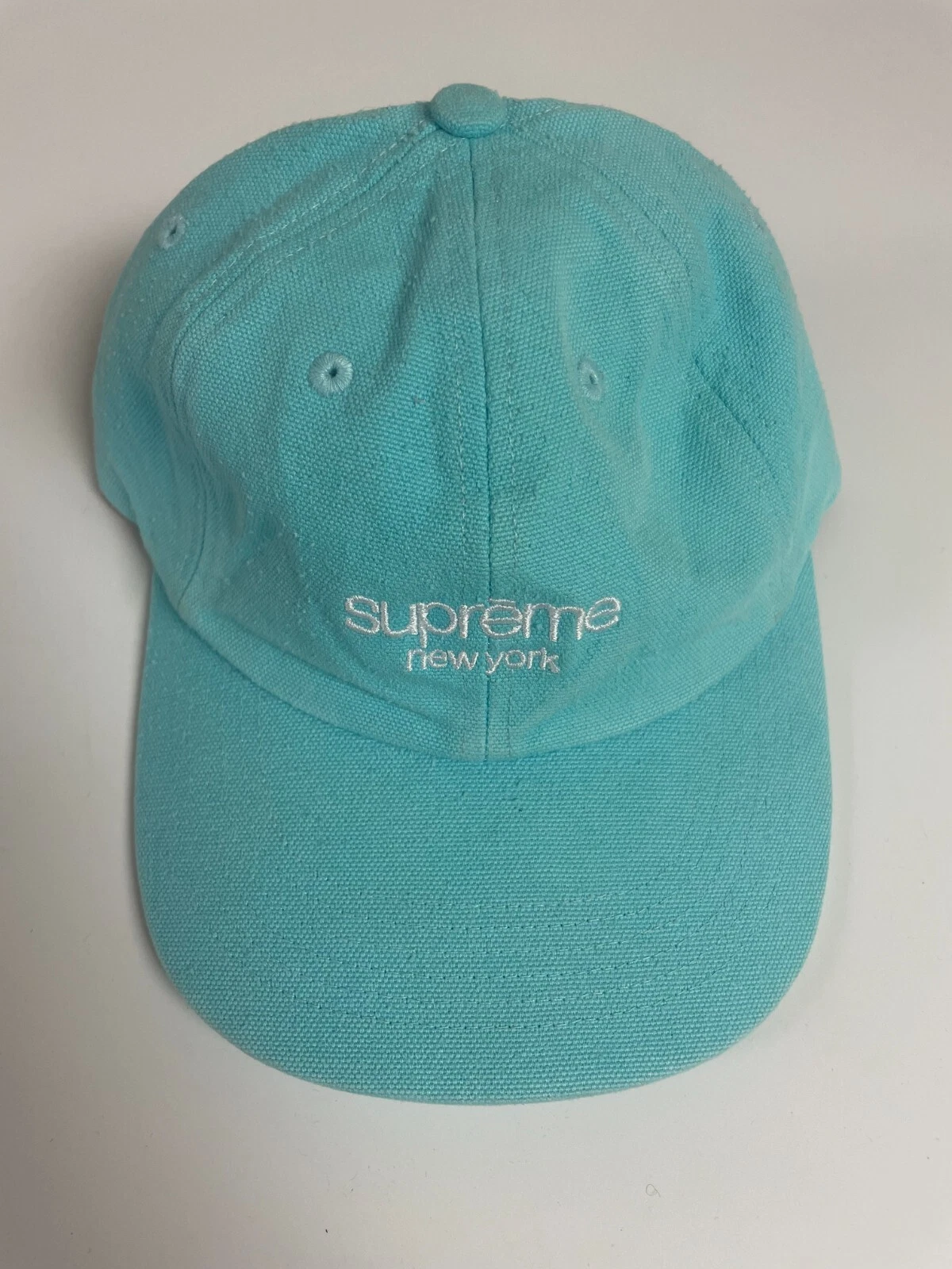 Casquette chapeau à bretelles logo brodé Supreme New York sarcelle neuve
