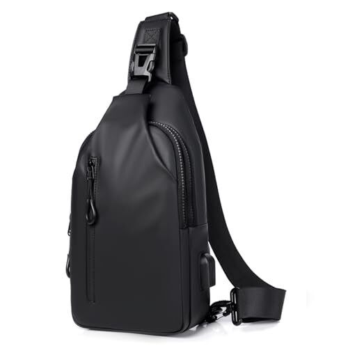 Waterproof Sling Bag Crossbody Backpack for Men Women Sling Backpack with Black - Picture 1 of 7