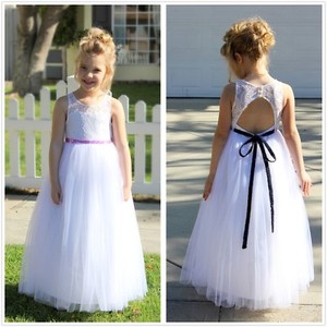 white toddler flower girl dresses