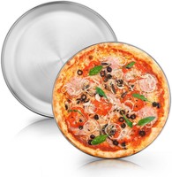Edelstahl Pizzablech 30Cm Rund 2Er Set Backblech Servieren & Backen
