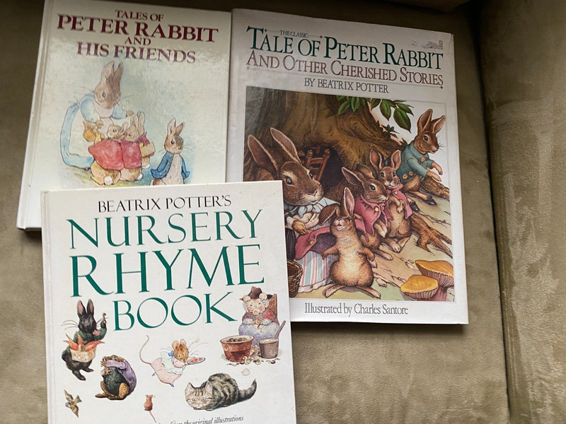 4 Beatrix Potter books - Peter Rabbit - Potter and Charles Santore-Coloring book
