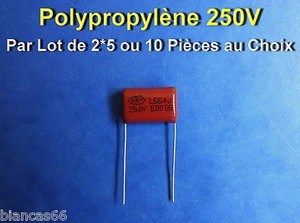 Condensateurs *** LOT AU CHOIX DE 2*5 OU 10 CONDENSATEURS POLYPROPYLENE WIMA FKP2 Équipements professionnels 100V ***