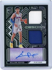 2020-21 Panini Obsidian Purple Dual Relic Rookie Auto #RJI-KLH Killian Hayes /35