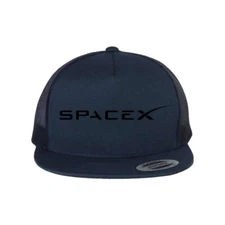 Tesla Motor SpaceX Elon Musk Space X Cybertruck Hat FlatBill Yupoong Trucker Cap