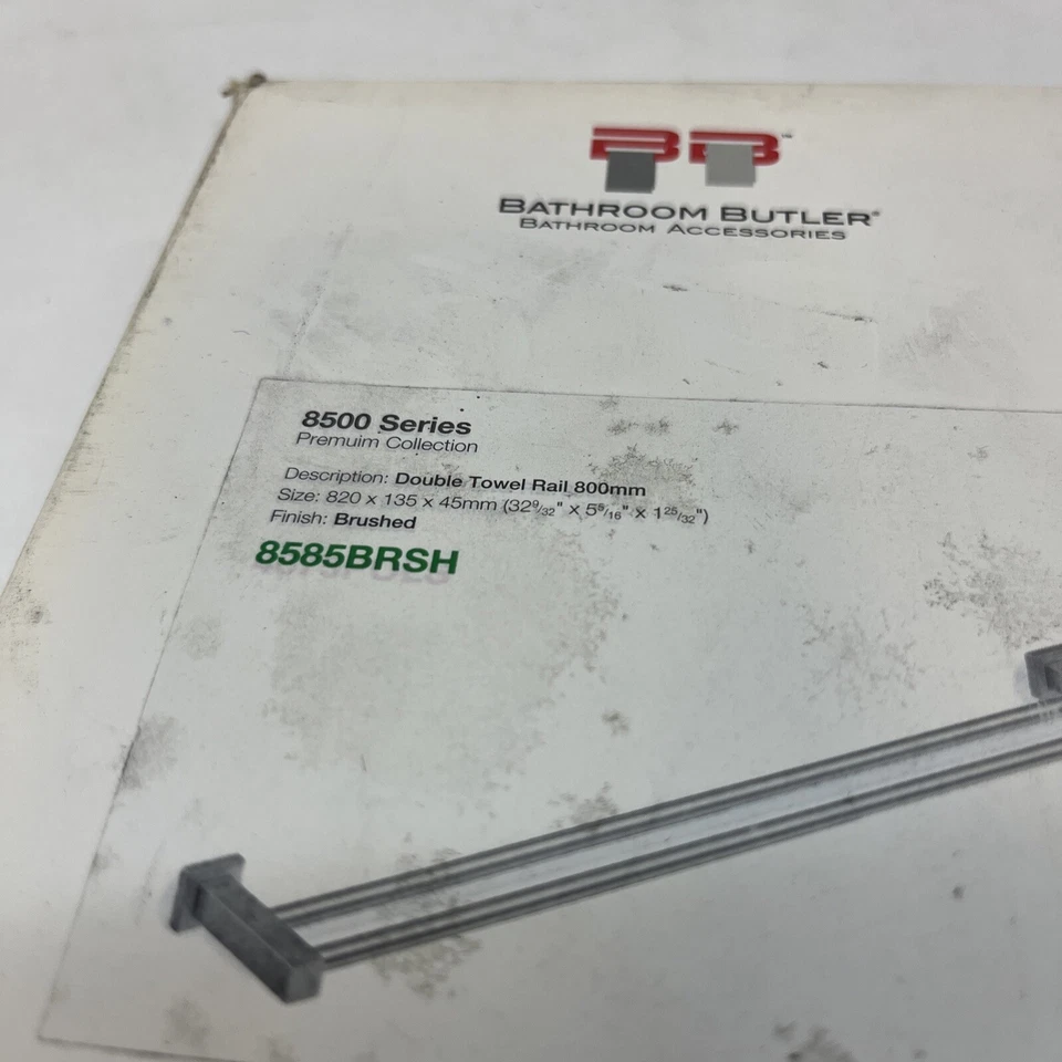 Toallero doble de acero inoxidable cepillado de 32,25"" (número de pieza: 8585BRSH) Foto 2 de 3