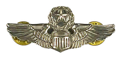 Vintage United States Air Force USAF Command Pilot WIngs Metal Uniform Badge