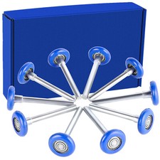 10 Blue Heavy Duty High Cycle Garage Door Rollers 13 6200ZZ Bearings 4" Stem