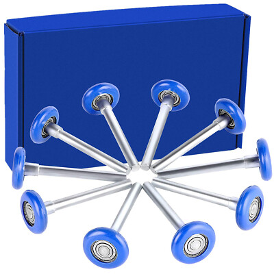 10 Blue Heavy Duty High Cycle Garage Door Rollers 13 6200ZZ Bearings 4'' Stem 