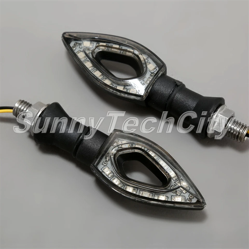 2X Motorcycle Turn Signal Light Blinker Amber Indicators for Honda XR200R - Image 2 of 3