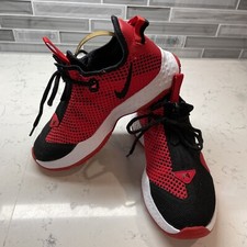 Nike PG4 Paul George Black Red White CD5079-003 Basketball Shoes Boys Size 5