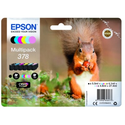 Epson C13T37884010 378 Tintenpatrone MultiPack Bk,C,M,Y,LC,LM 5,5ml 3x4,1ml
