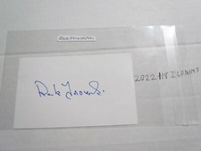 Dick Tracewski signed Index Card