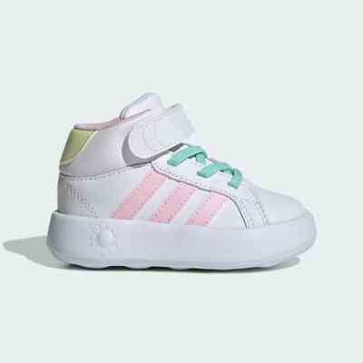 ADIDAS SCHUHE MÄDCHEN MÄDCHEN GRAND COURT 2.0 CF ie8704 LEDER WEISS RISSE