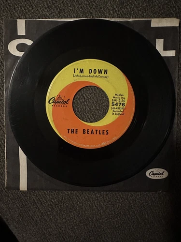 The Beatles-Help/I’m Down-45rpm-7” Record on Capitol # 5476 - 1965-Used
