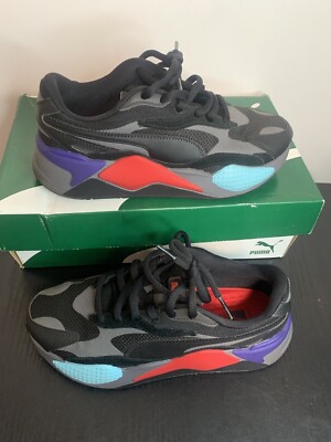 Puma RS-X3 Puzzle Jr Size 7c Black Red Running Sneaker, K3 | eBay