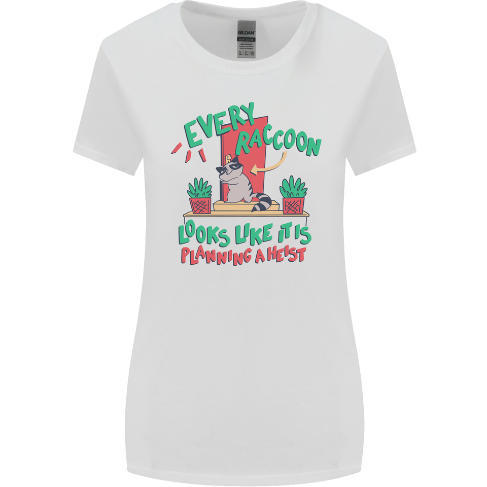 Washbär Planning A Heist Lustig Tier Damen Breiter Schnitt Maglietta eBay