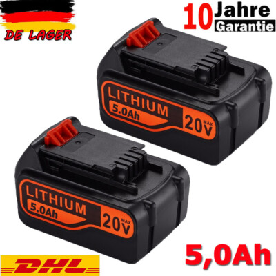 2X 20V 5.0AH Li-Ion LBXR20 Akku für Black & Decker MAX Matrix LCS1620 LBX20 LB20