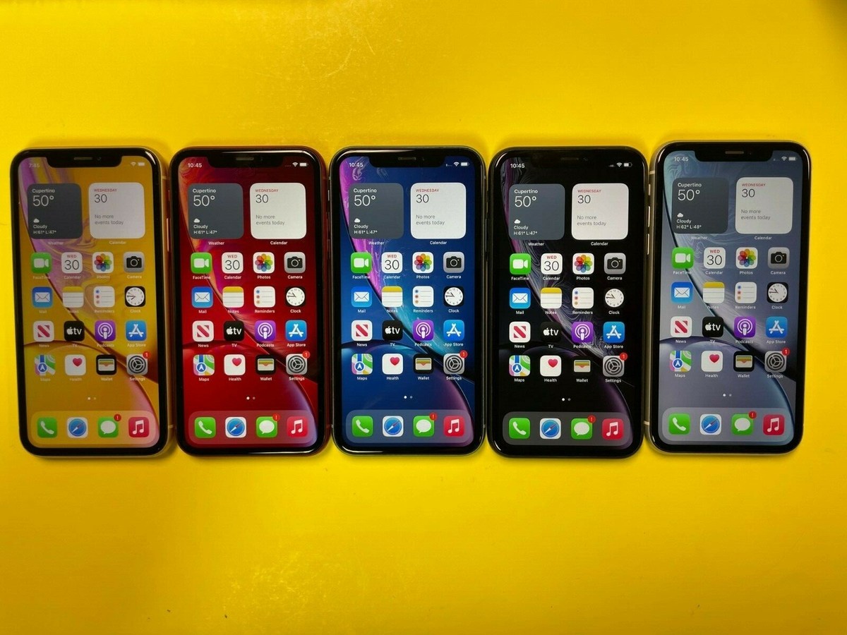 Apple iPhone XR - 64GB 128GB (Unlocked) Blue White Black Red 