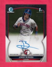 JORGE BURGOS 2023 Topps 1st Bowman Chrome Prospect AUTO CPA-JBG Guardians