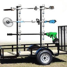 For Enclosed/Open Trailer Pair 4 Place Lockable Weeder Trimmer Rack Holders