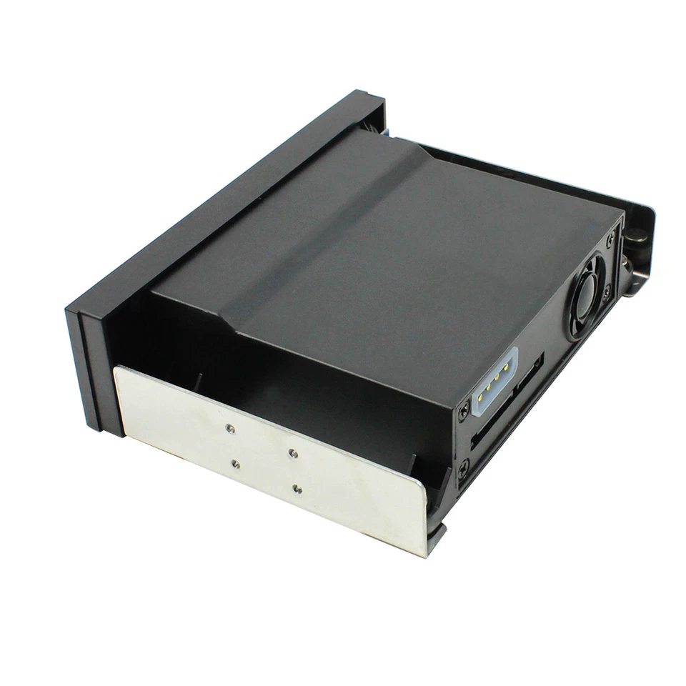 Internal Single Bay Tray-Less Mobile Rack Enclosure for 2.5" 3.5" SATA HDD SSD - Image 4 of 4
