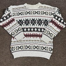 Vintage 90s Fieldmaster Stylish Heavyweight Knit Sweater Mens Medium Made USA