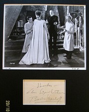 BORIS KARLOFF,E LANCHESTER (BRIDE OF FRANKENSTEIN)AUTOGRAPH *