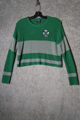 Harry Potter Slytherin Juniors Size S Quidditch Cropped Top Ribbed