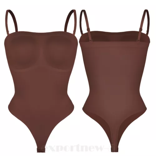 Body donna modellante a compressione senza spalline modellante controllo pancia tubetop - Foto 39 di 42
