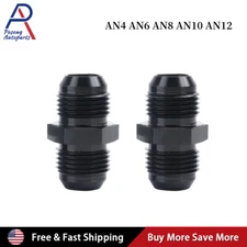 Male to Male Flare Fitting Coupler Union Straight Fuel Hose Adapter 2PCS
