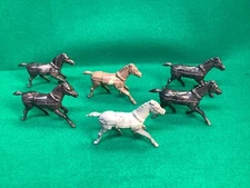 Vintage REL 60mm Original Hard Marbled Plastic Horses