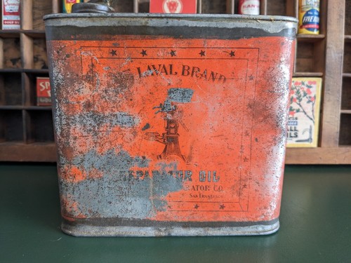 Early Antique De Laval Cream Separator Oil Can ~ About 1/2 full - Picture 2 of 11
