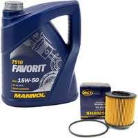 MotoröL Set 15W50 5 Liter + ÖLfilter SH 4025 P FüR Audi A3 Sportsback