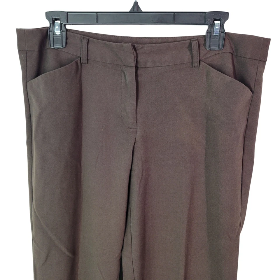 Pantalón Tracy Evans Mujer Talla 9 Marrón Sólido Acampanado Foto 3 de 4