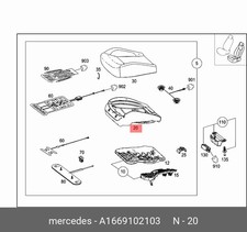 Mercedes-Benz Auflage fahrerkissen GLE W166 A1669102103 Original Neu Mercedes-Benz Auflage fahrerkissen GLE W166 A1669102103 Original Neu