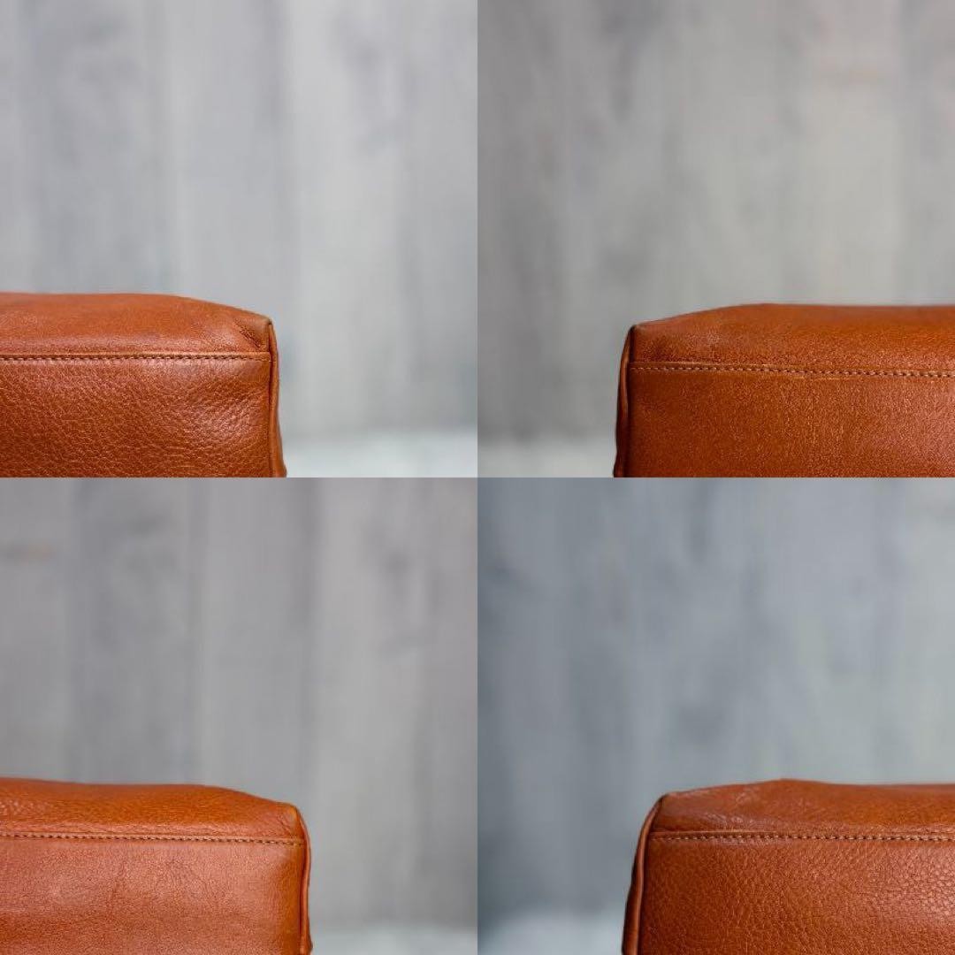 IL BISONTE Brand Logo Leather Tote Bag (Fits A4) Women Used