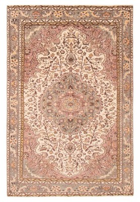 Vintage Hand-Knotted Carpet 6'1'' x 9'5'' Traditional Oriental Wool Area Rug