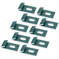 10Pcs Base Clips Hook Fixings Attaches Aluminium Greenhouses Fixture Set - Green