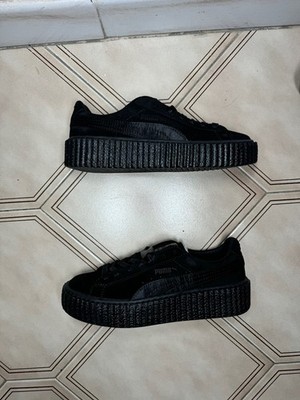 PUMA X Rihanna FENTY Creeper Suede Black Satin 362268 01 Women 8