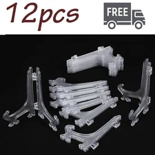 12Pcs Plastic Picture Photo Frame Plate Easel Mirror Display Stand Holders Decor