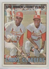 1967 Topps Cards Clubbers ( ) Lou Brock Curt Flood #63 HOF 0nr3