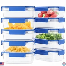 Airtight Food Storage Containers with Lids, Blue, 140ML, Set of 4, BPA-Free
