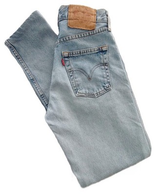 Levis 504 Vintage 90s High Waisted Jeans W28 L30 S Light Wash Denim Malta 1994