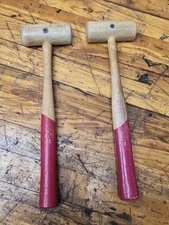 Pair C/R Chicago Rawhide Mfg. Co. 1 AW 5 oz Rawhide Hammers Mallets NOS