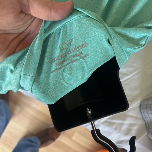 Camicia Vineyard Vines uomo piccola blu manica lunga girocollo performance balena - Foto 5 di 8