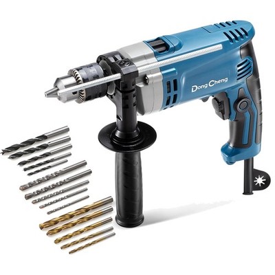 Hammer Drill Electric Metal Wood Masonry Impact Drill with 15 Bits 3,000 RPM