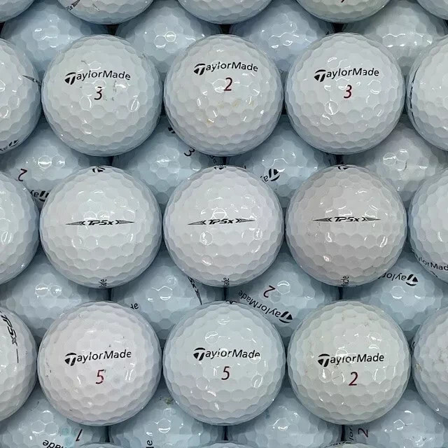 50 TaylorMade TP5x Bulk Lot Used Golf Balls 3A Good FREE SHIPPING