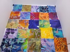 40 PCS BATIK  2.5"X2.5" PRE-CUT QUILT SQUARES CHARM PACK